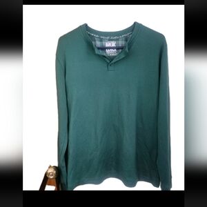 Muk Luks Men's Green Long Sleeve Shirt